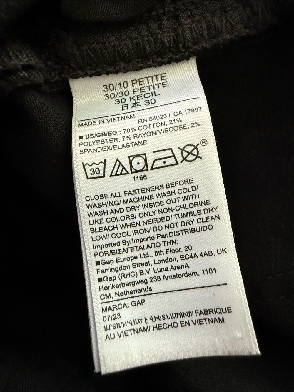 Sz 10 GAP Womens Jeans Classic Straight Mid Rise Black Denim - Picture 5 of 5